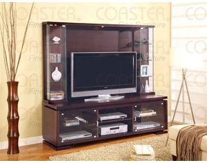 Union Square Espresso Finish Wood Entertainment Center with Hutch