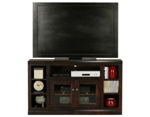 Eagle Coastal Thin-Screen Stained Entertainment Console with Bookcase Sides