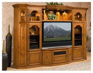 Save  on Benton Harbor 50 inch TV Stand 4 Piece Wall at The Entertainment Center Superstore