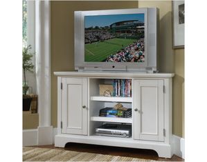 Home Styles Furniture Naples Corner Entertainment Stand White Finish