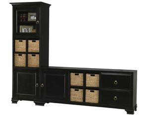 Howard Miller Ty Pennington Hannah Entertainment Cabinet Antique Black 10A (PS010A) Entertainment Center