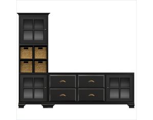 Howard Miller Ty Pennington Hannah Entertainment Cabinet Antique Black 10K (PS010K) Entertainment Center