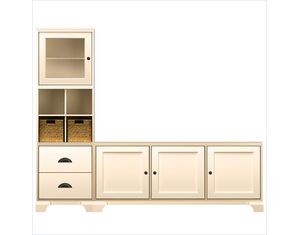 Howard Miller Ty Pennington Hannah Entertainment Cabinet Antique Vanilla 10J (PS010J) Entertainment Center
