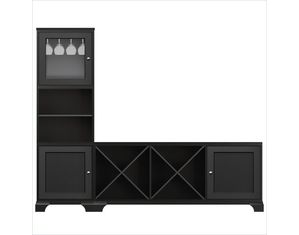 Howard Miller Ty Pennington Hannah Entertainment Center /Wine Cabinet Antique Black 10F (PS010F) Entertainment Center
