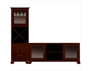 Howard Miller Ty Pennington Hannah Entertainment Center /Wine Cabinet Newport Cherry 10H (PS010H) Entertainment Center