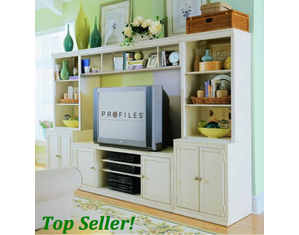 American Drew Camden White 64 Inch 6 Piece Entertainment Center
