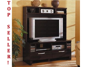 Rich Cappuccino Entertainment Center - Free Shipping!