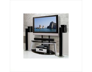 Bello Black Silver Black Shelves (FP-4855) TV Stand