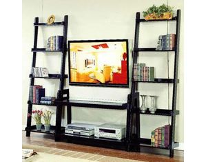 Bernards Furniture Black Ladder TV Stand - 2 Shelves (7742)
