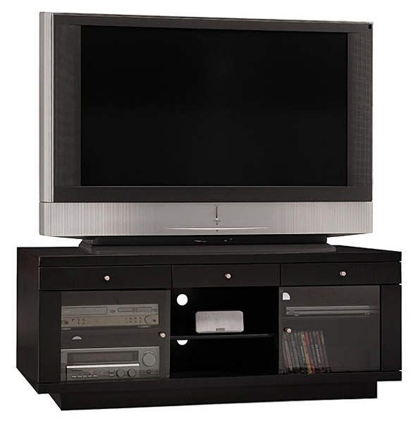 Bush Satin Black Riverwood Collection 60 inch Flat Panel TV Stand image
