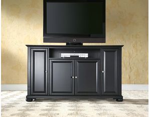 Crosley Furniture Alexandria 60 Inch TV Stand in Black Finish (KF10001ABK)