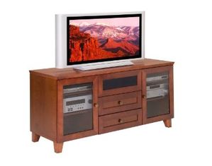 Furnitech 61 in Shaker Console (Dark Cherry Finish)