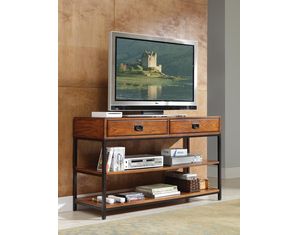 Home Styles Furniture Modern Craftsman Distressed Oak TV Stand