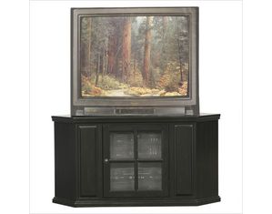 Leick Furniture Riley Holliday Black Rub 46 inch Corner TV Cart 83285