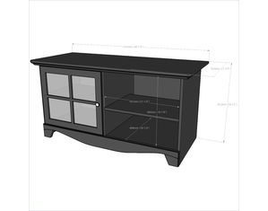 Nexera Pinnacle TV Console with 2 glass doors (100)