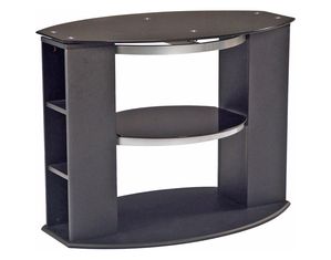 Office Star 36 inches TV Stand with Black Glass (TV1136BKG)