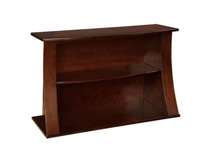 Media Stands on Powell  Espresso  Swoop Front Bookcase Media Stand From The