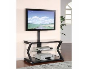 Powell 40 Inch Sandy Black Wide Flat Panel TV Stand (412-791)