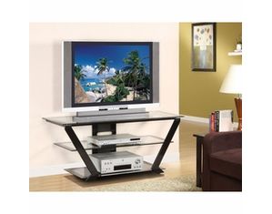 Powell 42 Inch Matte Black TV Stand (412-600)