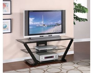 Powell 48 Inch Matte Black TV Stand (412-648)
