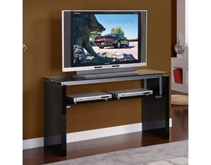 Powell Glossy Black 50 Inch Open Console TV Stand (243-275)