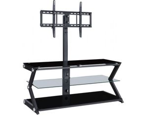 Powell 50 Inch Sandy Black Wide Flat Panel TV Stand (412-693)