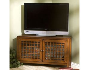 SEI Narita Walnut Corner Media Stand (MS9871)