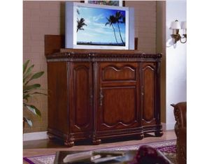 Sunrise Home Furnishings Kings Hall TV Console with lift rack