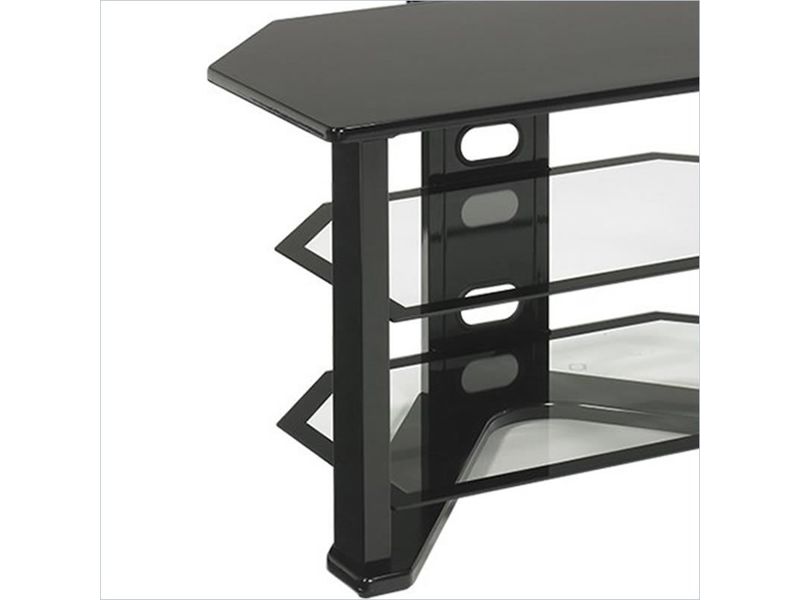 Z-Line Designs Onyx Computer Desk and Bookcase, Clear Glass with
