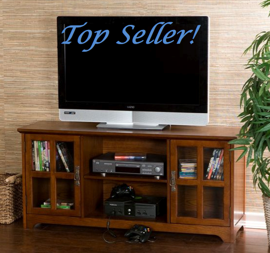 SEI Remington Mission Oak TV Stand - FREE Shipping! (MS9907) image
