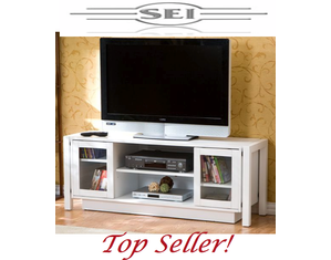 SEI White TV Stand and Media Console - Free Shipping! (MS9876H) TV Stand