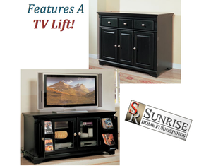 Sunrise Home Furnishings Lehigh TV Credenza - FREE Inside Delivery! (T-5108ABK)