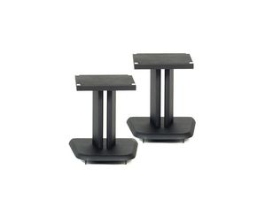 Wood Technology WC Series Black Satin 10.5 Inch Pair of Speaker Stands
