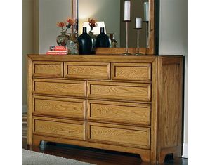 American Woodcrafters Casual Home Triple Dresser