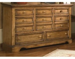 American Woodcrafters Eagles Nest Master Bedroom Eight Drawer Triple Dresser