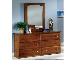 Bernards Furniture Cherry Dresser with Antique Brass Hardware