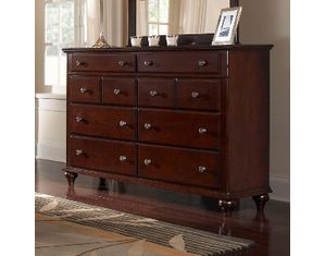 Broyhill Hayden Place Drawer Dresser in Rich Dark Cherry Finish