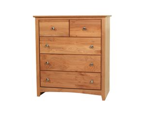 Maco Lifestyles Shaker 33 Inch Solid Alder 5 Drawer Dresser
