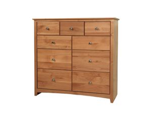 Maco Lifestyles Shaker 48 Inch Solid Alder 9 Drawer Blanket Chest