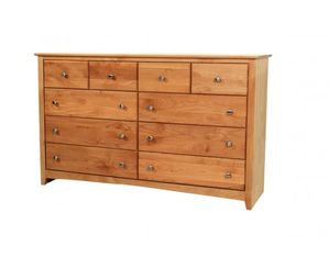 Maco Lifestyles Shaker 61 Inch Solid Alder 10 Drawer Dresser
