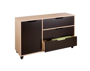 Nexera Colori 3 Drawer and 1 Door Dresser - Fast FREE FedEx Shipping!