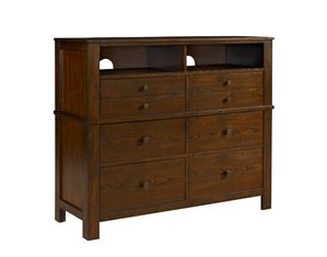 Powell Landon Antique Walnut 6-Drawer TV Stand/Dresser