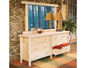Rustic Natural Cedar Furniture Six Drawer Dresser 39 - FREE Inside Delivery!