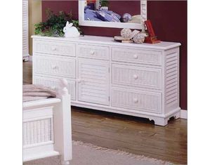 South Sea Rattan Crossroad Triple Dresser in Antique Finish