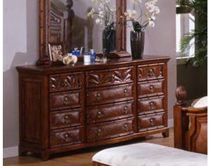 South Sea Rattan Paradise Retreat Bedroom Triple Dresser