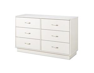 South Shore Double Dresser Pure White 3360027 - Fast FREE FedEx Shipping!