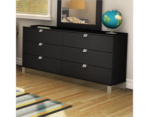 South Shore Spark Dresser in Solid Black