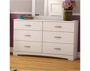 South Shore Step One Dresser in Pure White