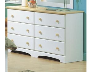South Shore Summertime Dresser in Pure White/Maple