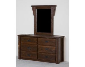 Viking Log Furniture Bardwood 6 Drawer Dresser